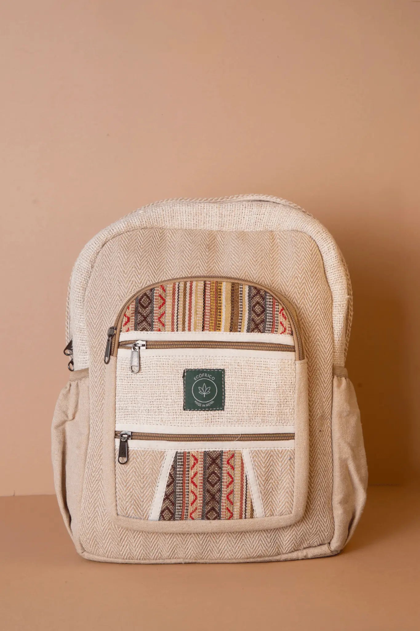 Small Hemp Backpack EcoFrico Stylish Sustainable Choice Ecofrico