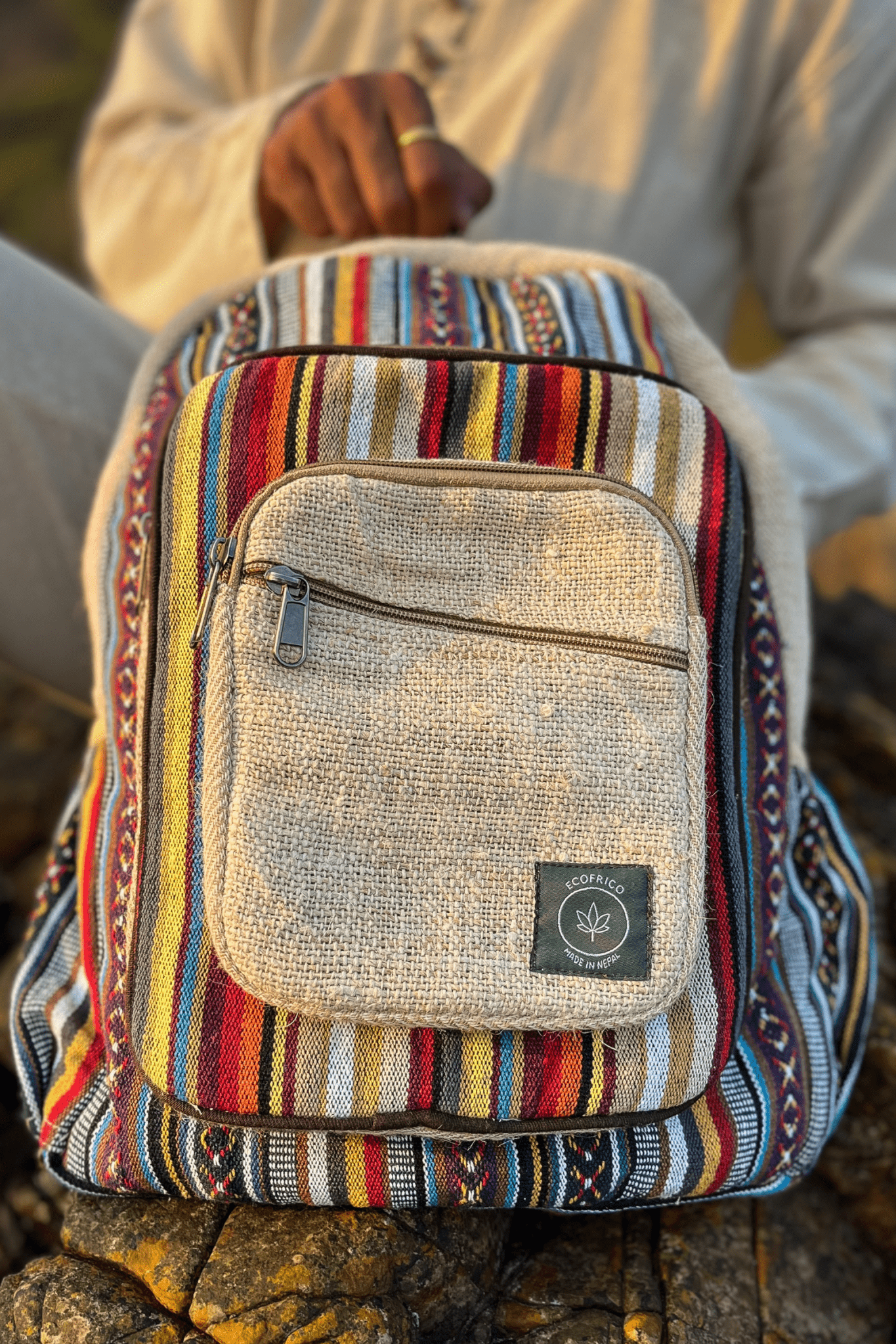 WANDERER hemp backpack large - Ecofrico