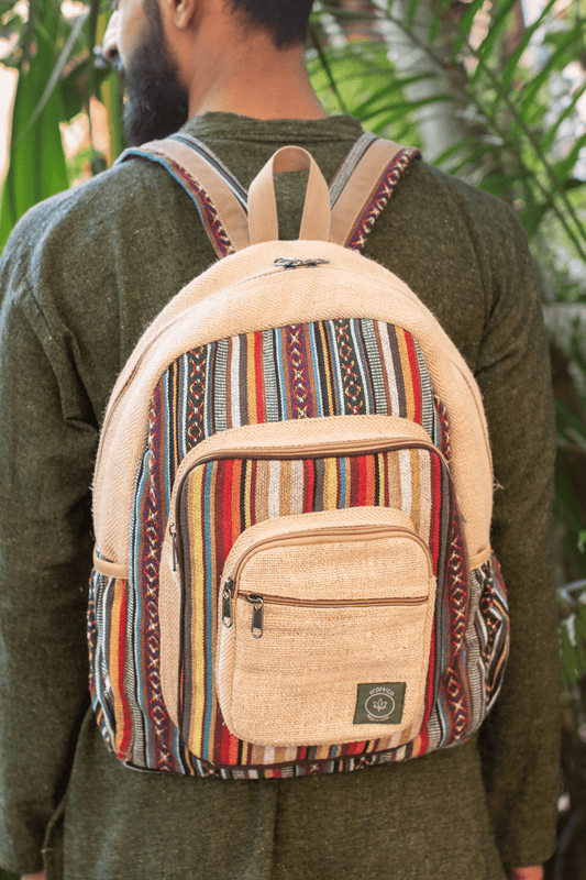 WANDERER hemp large backpack - Ecofrico