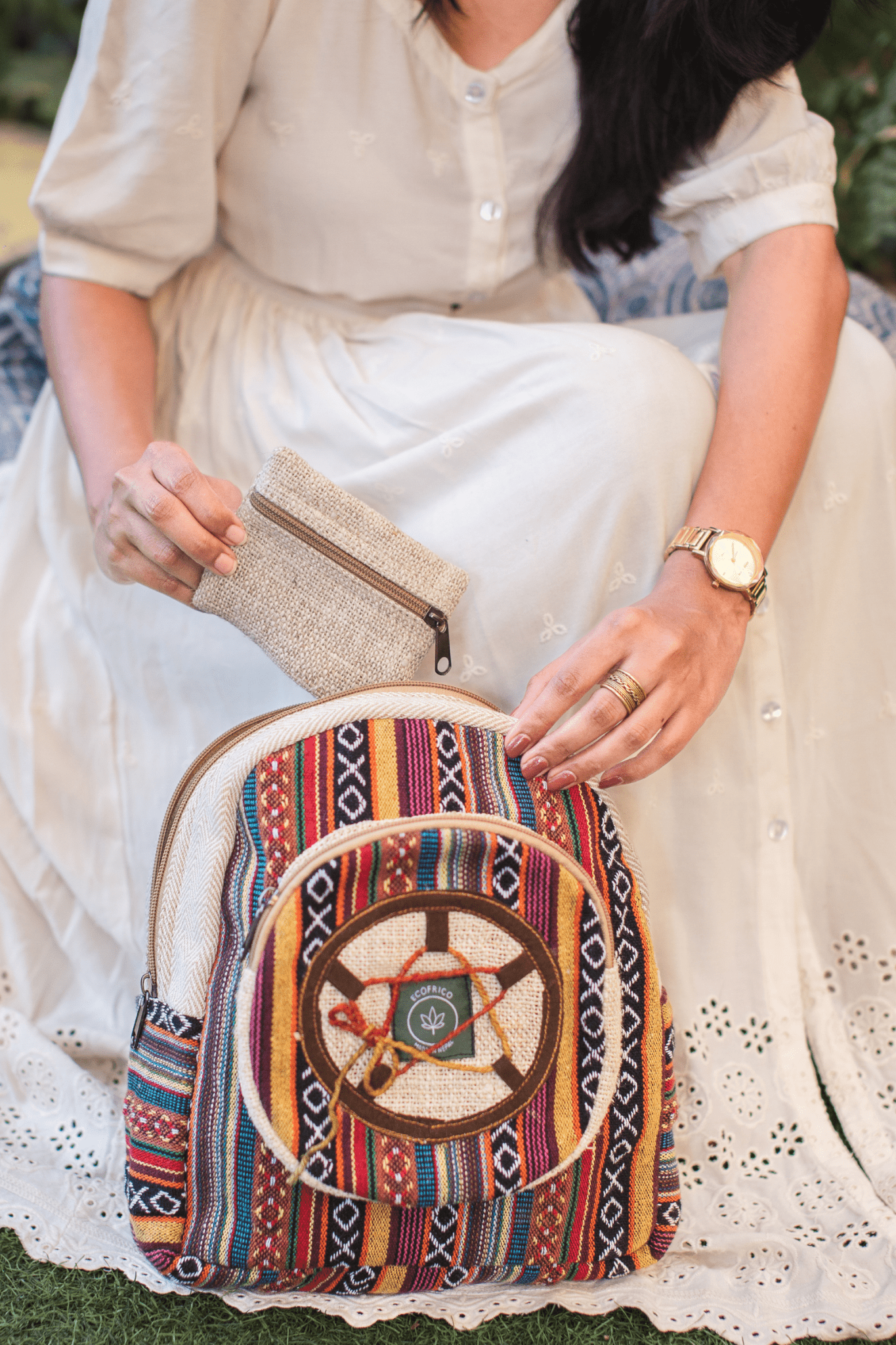 WILDFLOWER hemp backpack mini - Ecofrico